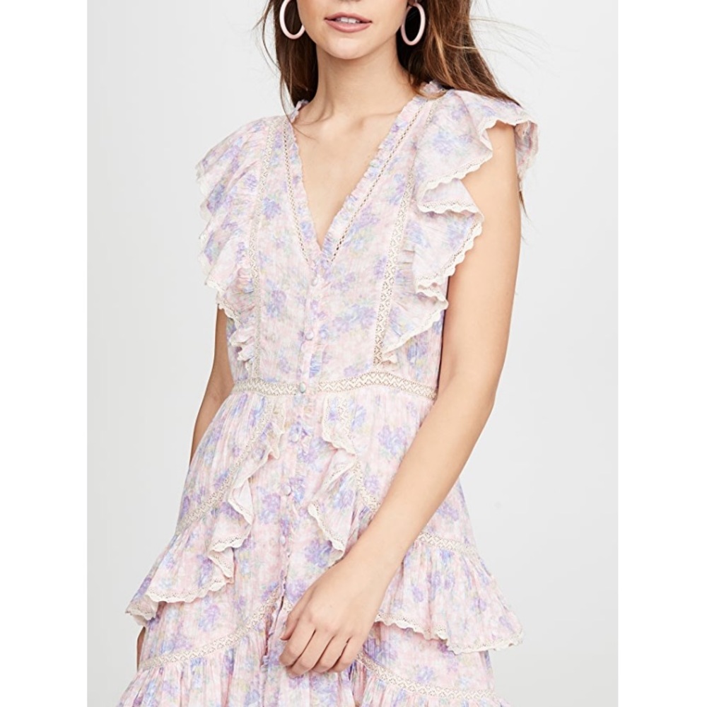 Love shack fancy floral mini dress